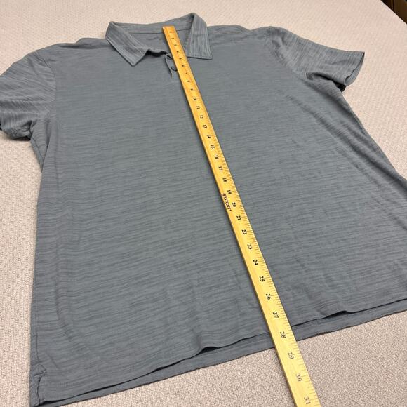 John Varvatos Polo Shirt Mens XXL Blue Cotton Classic Golf Preppy Stretch - Picture 7 of 7